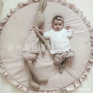 Children's Baby Game Blanket Ins New Style Lace Solid Color Crawling Mat Cart Air-conditioned Cart Children's Room