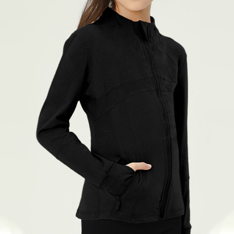 Chaqueta deportiva rosa de primavera y otoño de mujer, chaqueta de yoga de cuello vertical única, super hermosa, delgada, ventilada, acondicionada