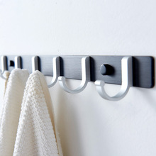MIOSIO 太空铝浴室挂衣钩墙壁挂钩创意门后衣帽钩卫生间卧室排钩