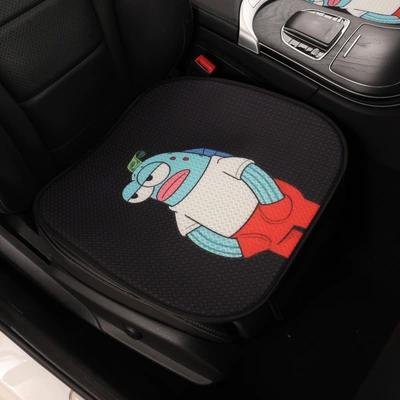 Spongebob Cartoon Car Seat Cushion, Summer All-Season Universal Ventilated and Breathable Seat Cushion, Personalized Summer Seat Cushion (Seat cushion, seat cover) - blue-fish-a-square-mat-printed-4-color-bichburg