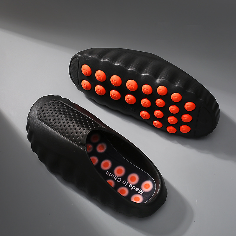 Men's Summer Slippers Breathable Closed Toe Comfortable Foot Massage Soft Sole Couple Sports Shoes_voghion.com