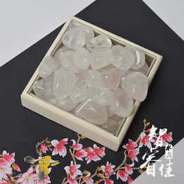 厂家批发天然白水晶滚石 打磨石 香薰石扩香石水晶装饰品消磁石