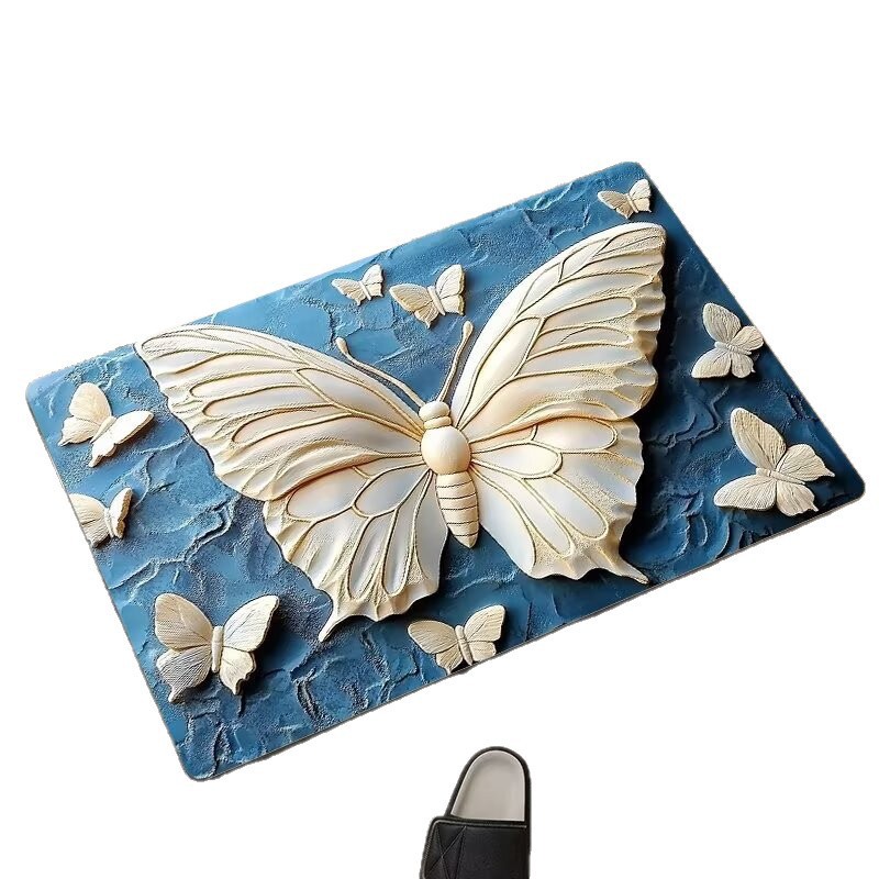 Diatomaceous Earth Bath Mat Quick-dry Non-slip Bathroom Rug_voghion.com