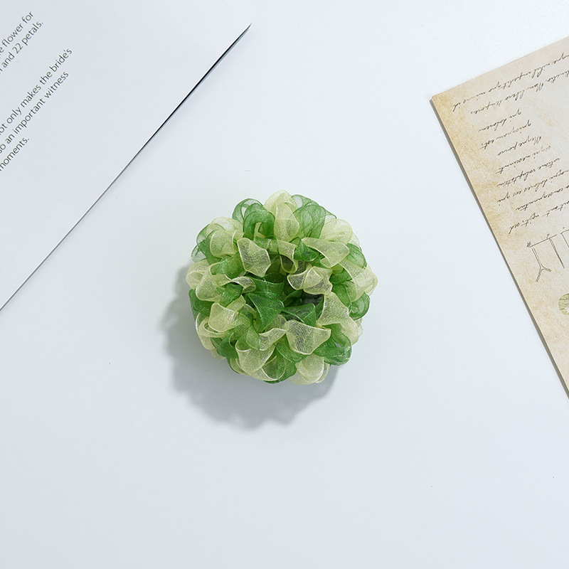 Cabeza de hilo de malla de alta elasticidad bola de cabello cuerda de cabello correa de cabello fresco dulce tocado de cabello de cabello de cola de caballo alta anillo de cabello