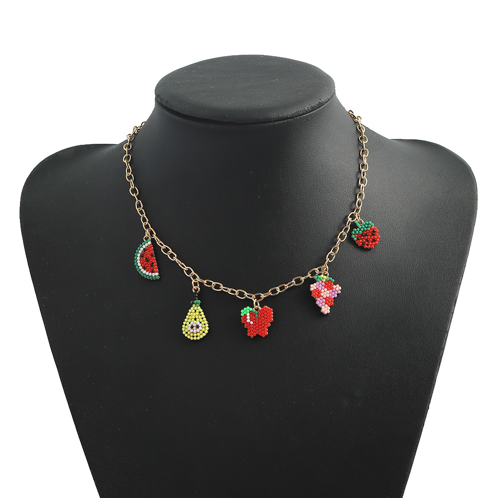 New Ethnic Style Colorful Fruit Pendant Necklace display picture 3