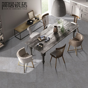 Retro Style Black and Gray Terrazzo Tiles Restaurant Chain Hall B&B Anti-Slip Floor Tiles 600*1200