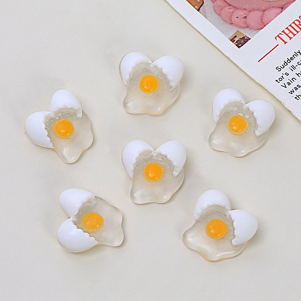 Simulated egg toy creative DIY cream glue accessories resin small accessories decoration material kit wholesale