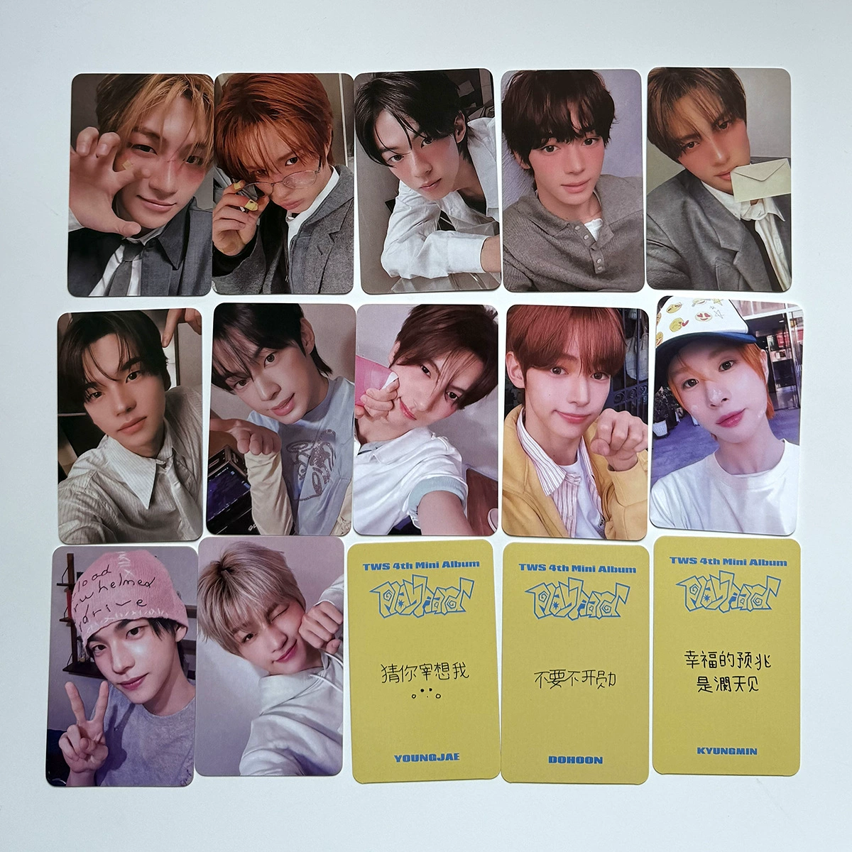 TWS Toast Album PLAY HARDPeripheral Photo Card Always Entertaining YZY Special Photo Card Chinese Card Back