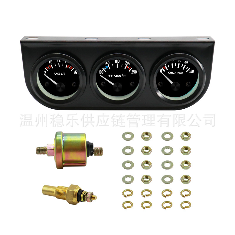 52mm Combination Triple Meter 2inch Universal Mechanical Hydraulic Current Water Temperature Universal Triple Meter Stable Instrument