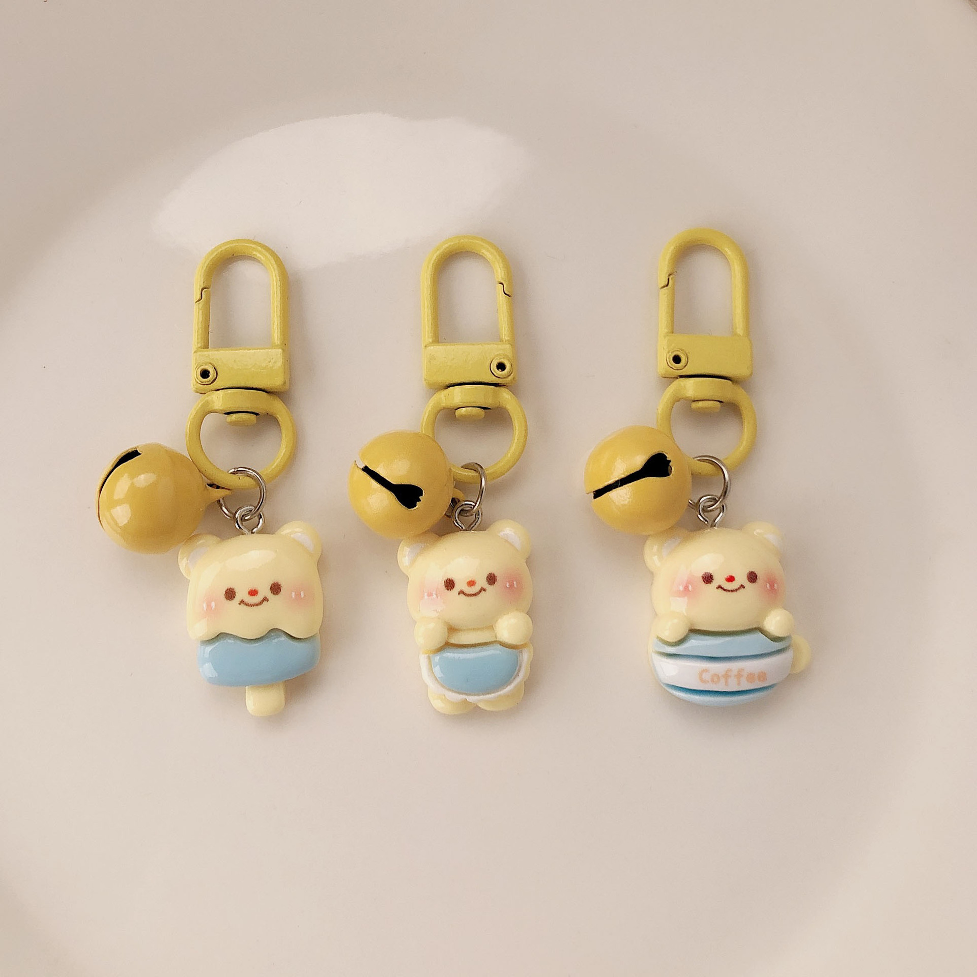 Llavero de oso airpods funda protectora colgante de carcasa para auriculares colgante de carcasa de teléfono móvil de bricolaje colgante de cadena joyería llave