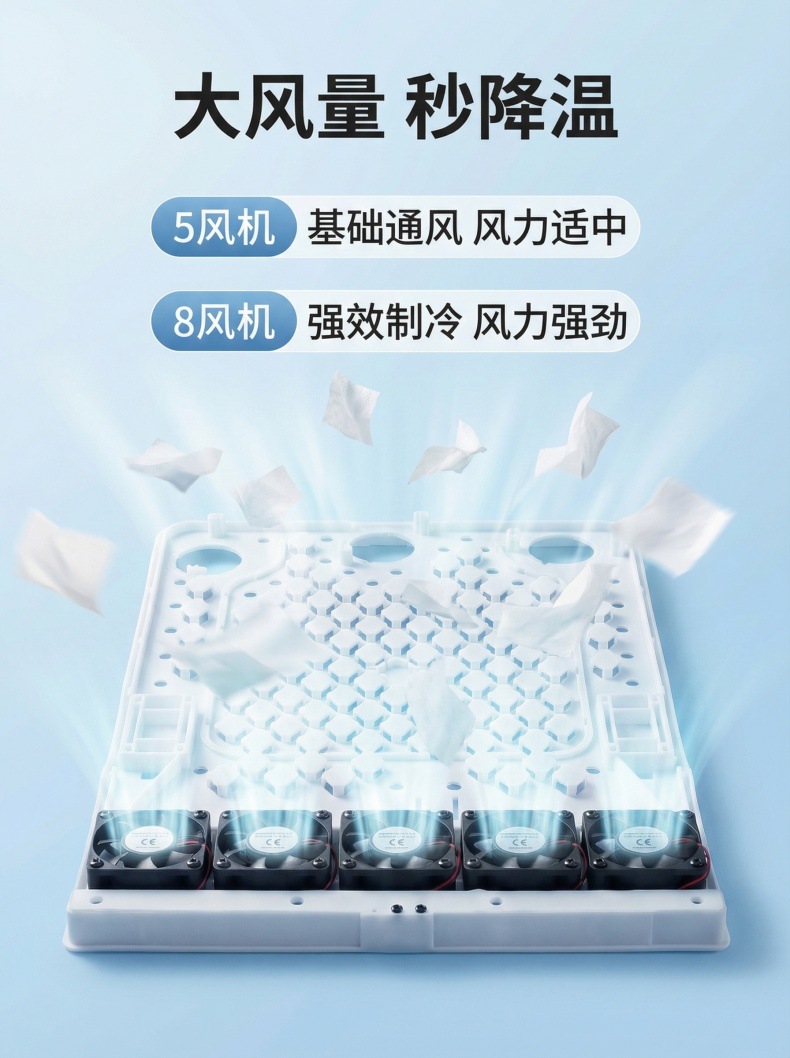 Summer Breathable Cooling Lumbar Support Cushion with Fan for Car, Usb, Home, Office, Long Sitting, Ventilation, and Waist Protection