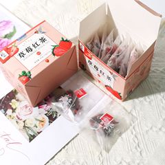 Strawberry black tea summer seasoning combination fruit tea wholesale lychee black tea peach oolong jasmine green tea triangle bag tea