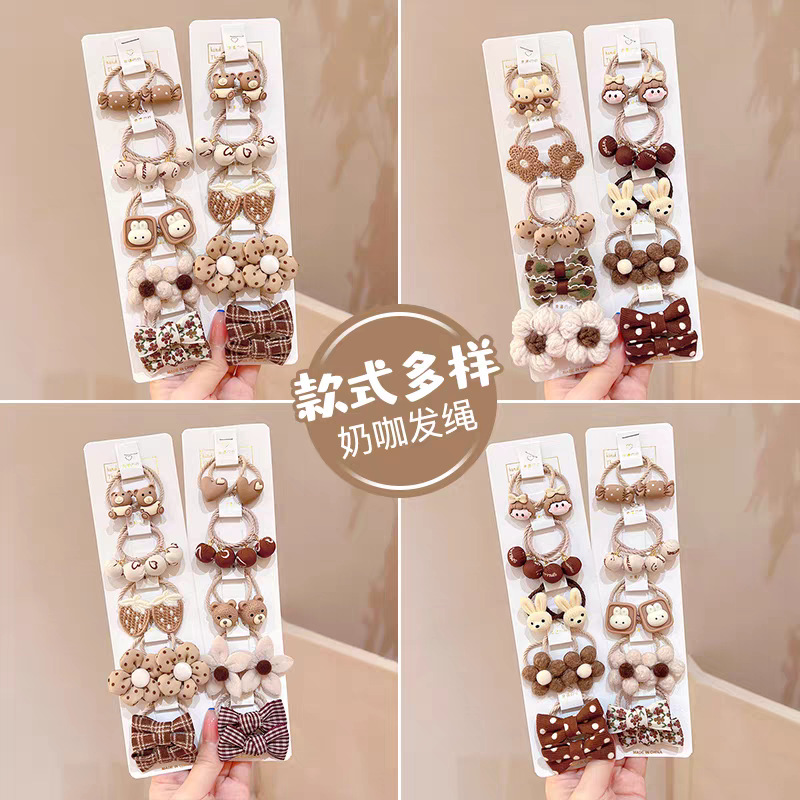 Baby pequeño pulgar anillo de cabello para niñas no lastimas correa de cabello para niños cuerda de cabello de alta elasticidad para niños