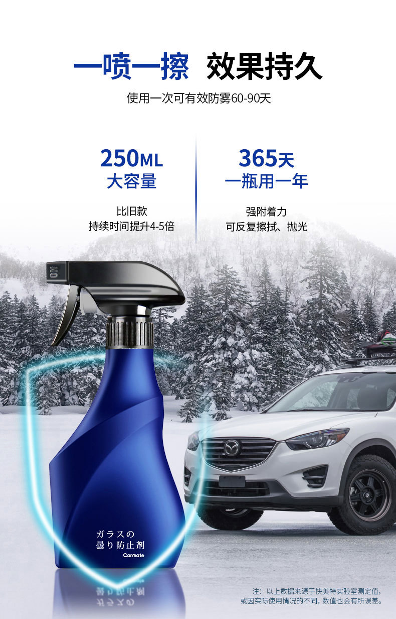 Japan's Fast-Track Anti-Fogging Agent Car Windshield Window Defogging Long-Term Helmet Anti-Fogging and Defogging Artifact