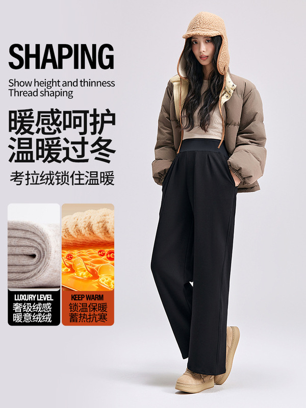 孕妇裤子外穿宽松孕妇装秋冬加绒加厚孕妇女裤大码高腰孕妇休闲裤|undefined