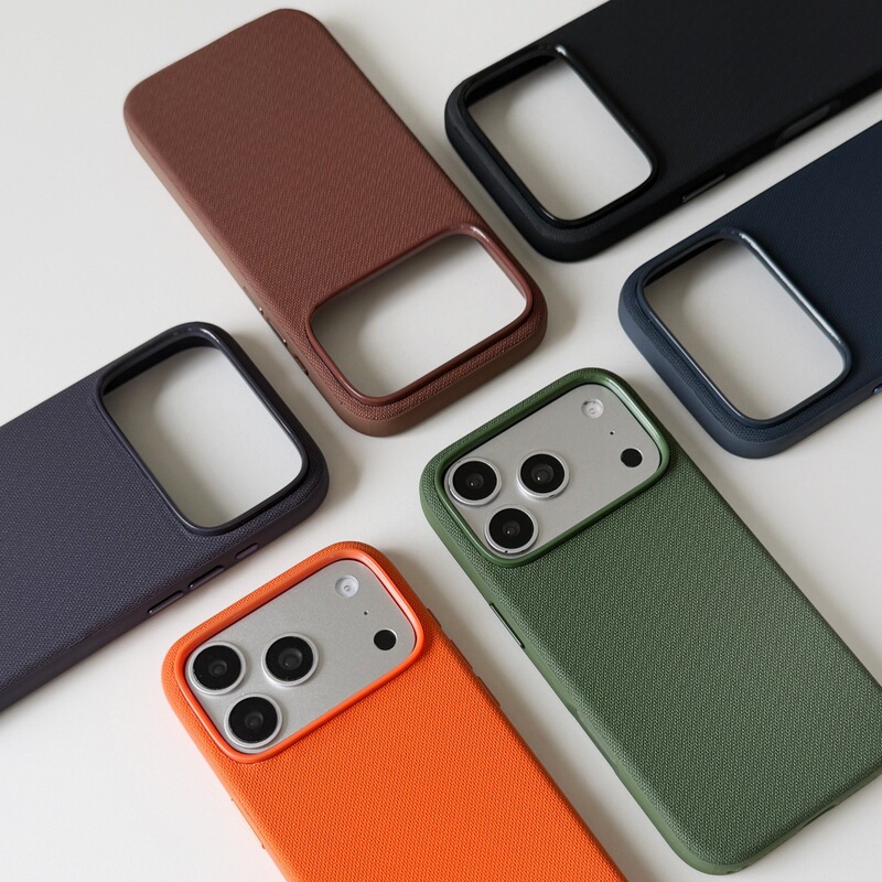 Official high-quality lychee-pattern case suitable for iPhone 18/17 Pro Max, woven tech fabric, solid color case for 16/15 Official high-quality lychee-pattern case suitable for iPhone 18/17 Pro Max, woven tech fabric, solid color case for 16/15
