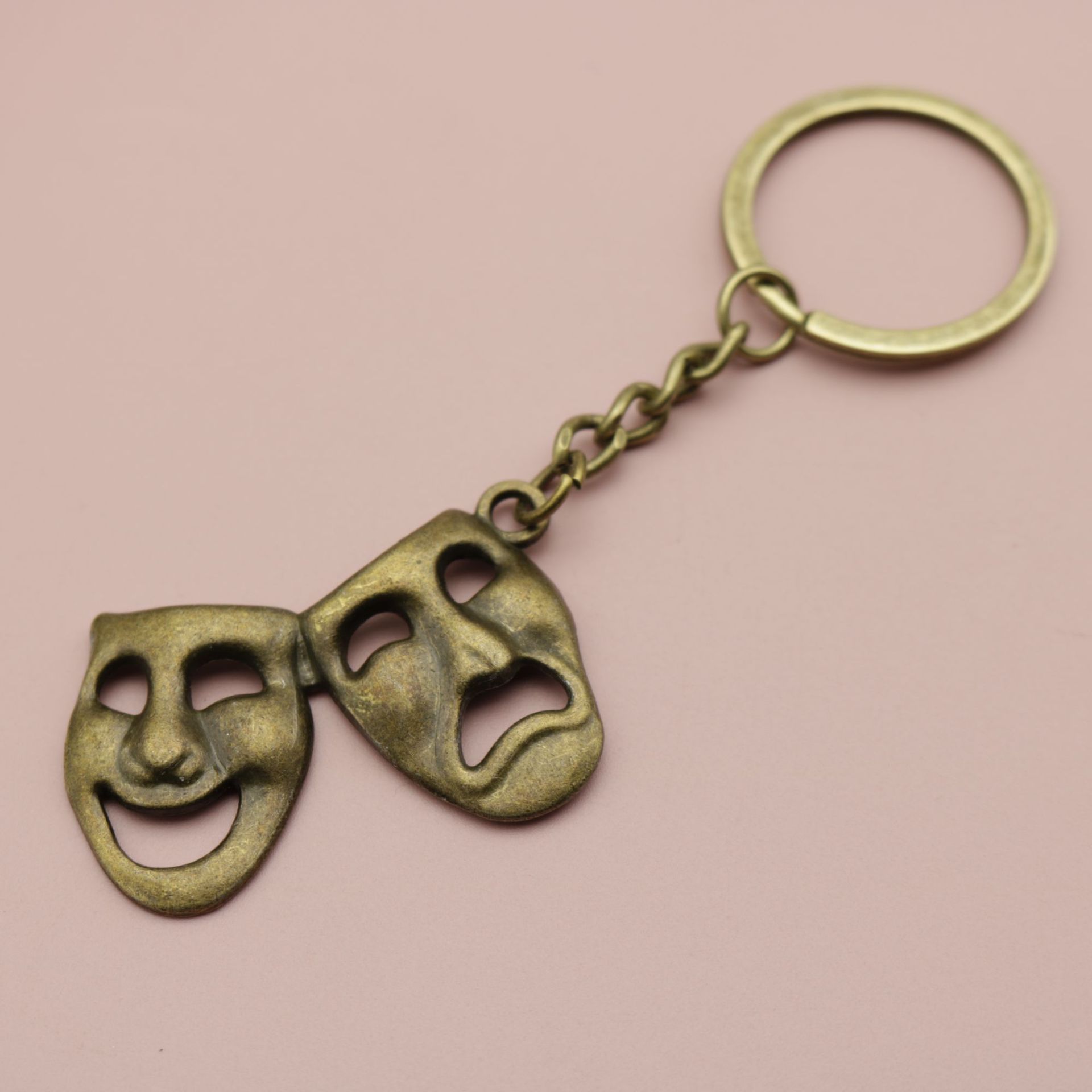 Minimalist Mask Pendant Keychain Image 3