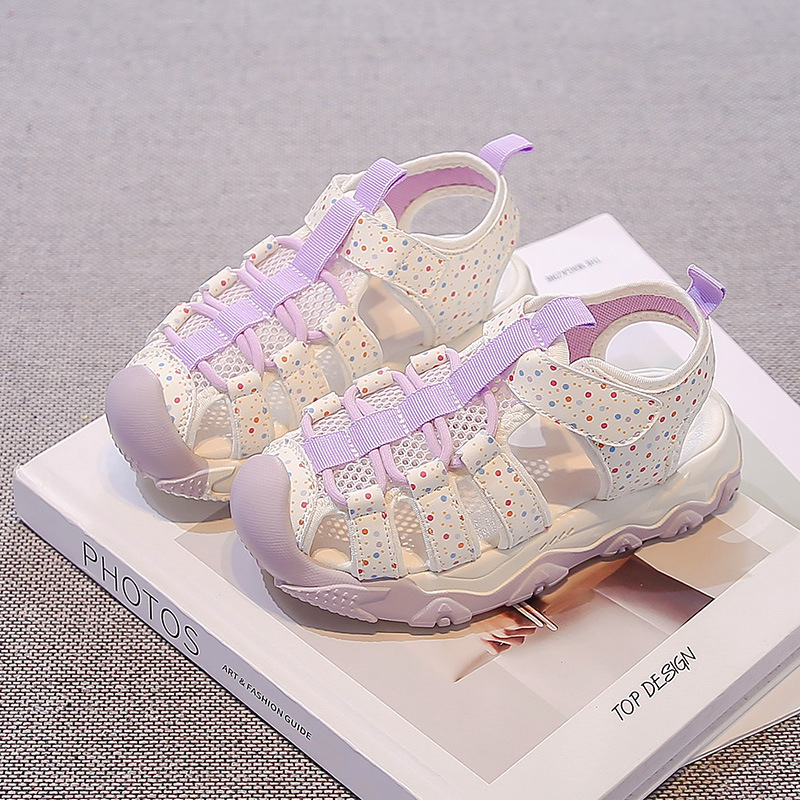 Niñas sandalias de verano 2026 nuevos zapatos de moda para niños, zapatos casuales ondulados, zapatos de deporte transpirables