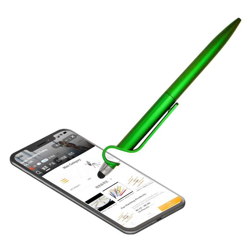 Junrong promocional teléfono móvil titular táctil pluma giro bolígrafo