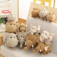 Simulation Hippo Elephant Plush Toy Birthday Gift Grabber Doll Wholesale Wedding Confetti Toss Street Stall