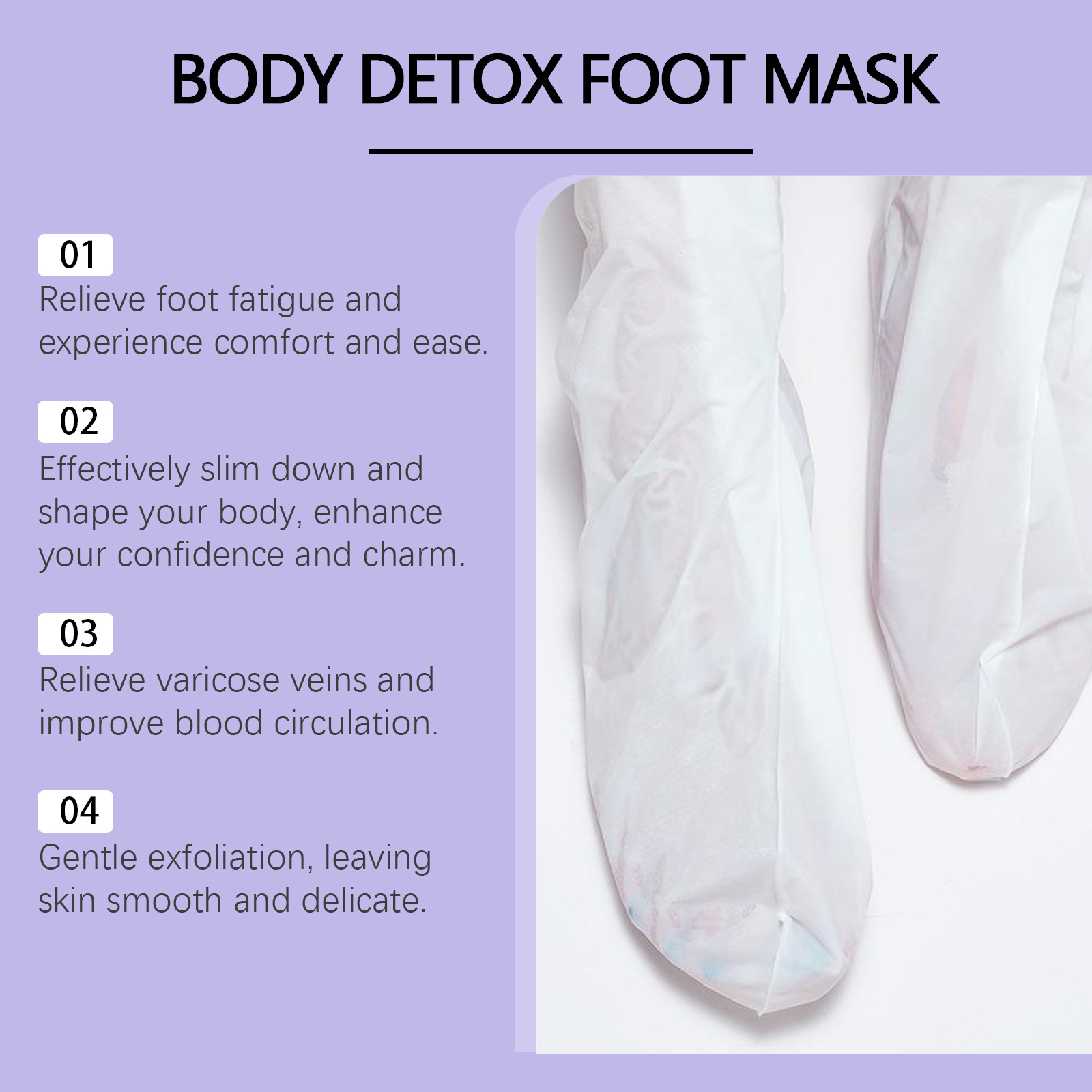 OCEAURA Fußmaskenbox, lindert Fußbeschwerden, reinigt sanft, verbessert die angenehme Figur, strafft und befeuchtet die Haut_voghion.com