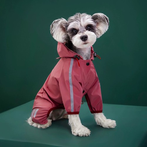 Pet raincoat all-inclusive four-legged waterproof poncho Teddy Pomeranian rainy day pet clothes small and medium-sized dog raincoat manufacturer