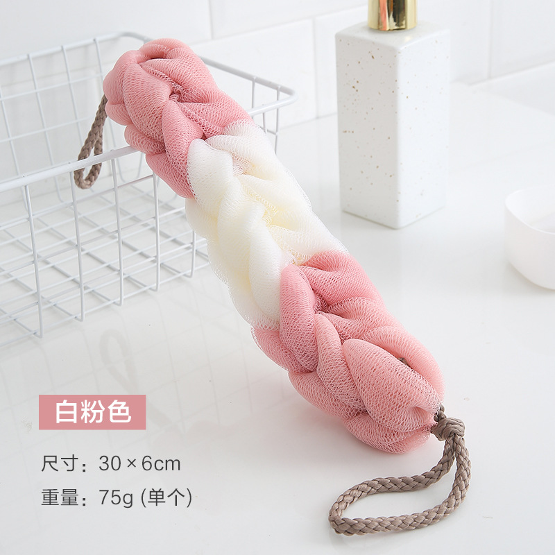 Nuevas toallas de baño largas tirando de toallas de espalda para adultos toallas de espuma de bola de baño al por mayor