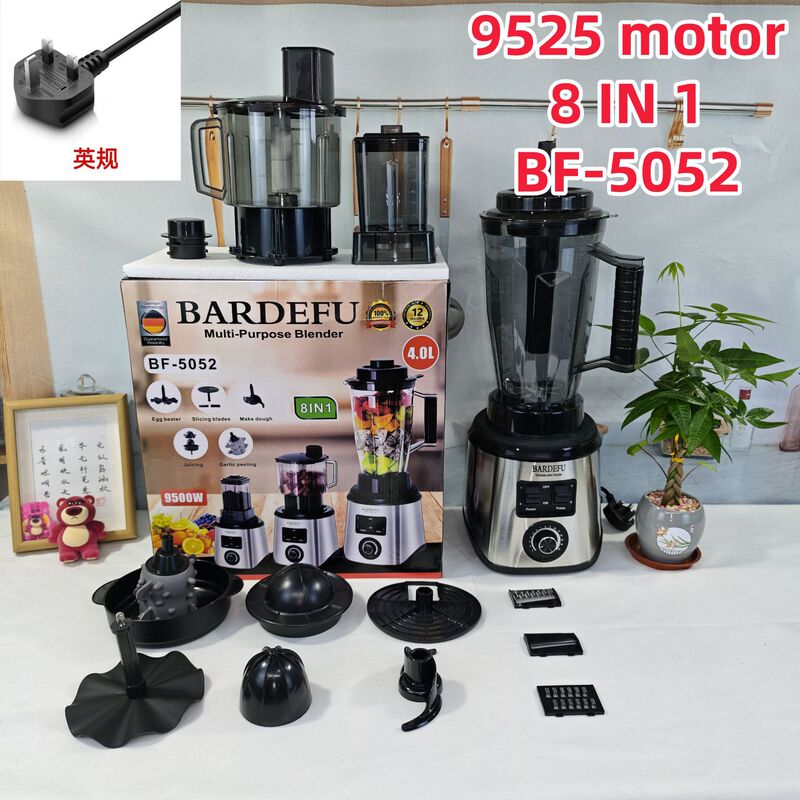 跨境 4L8in1blender北美家用大容量金属不锈钢榨汁机绞肉机破壁机|undefined