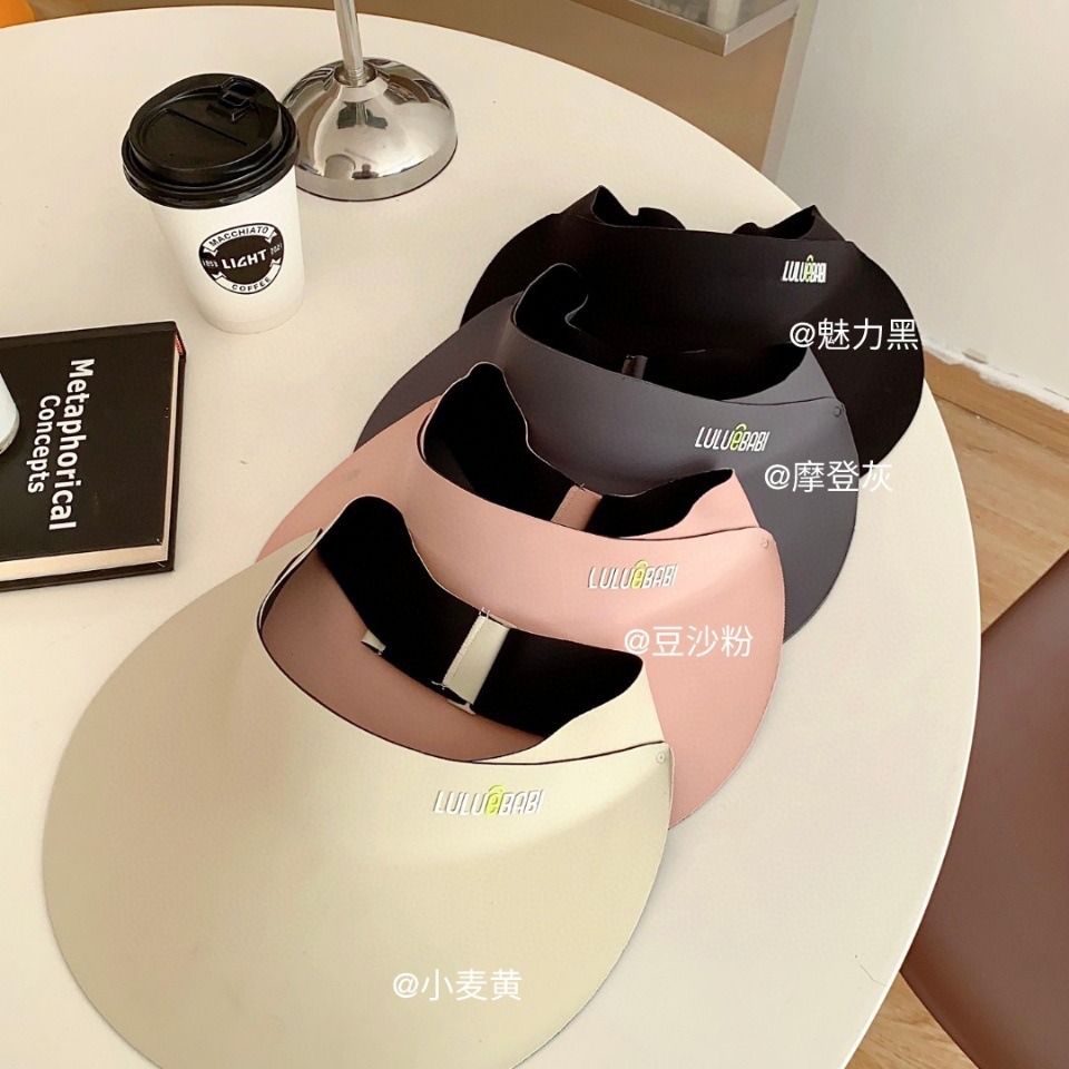 Finna Fu & gorra solar de borde grande 2024 sombrero de verano de hielo sombrero de sombrero alargado sombrero vacío gorra chica caliente