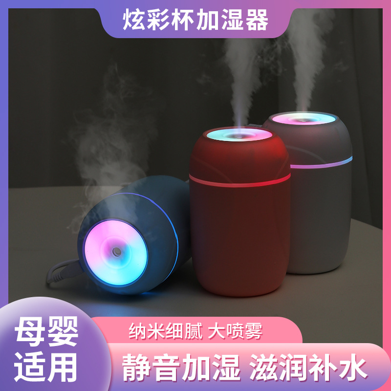 Creative Small Night Light Humidifier USB Desktop Dormitory Silent Bedroom Spray Aromatherapy Atomizer Portable