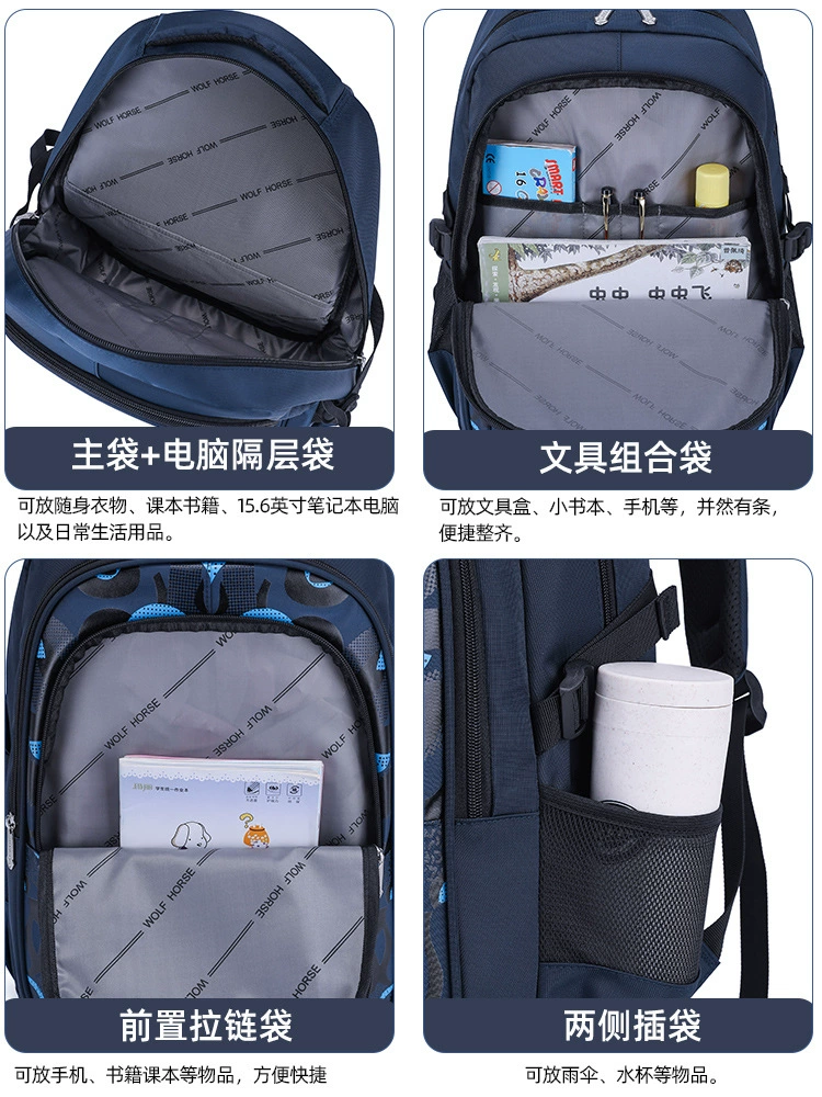 Capacious waterproof backpack for boys, for secondary school