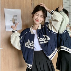 短款棒球服夹克外套女秋冬装新款2025韩系小个子休闲宽松上衣
