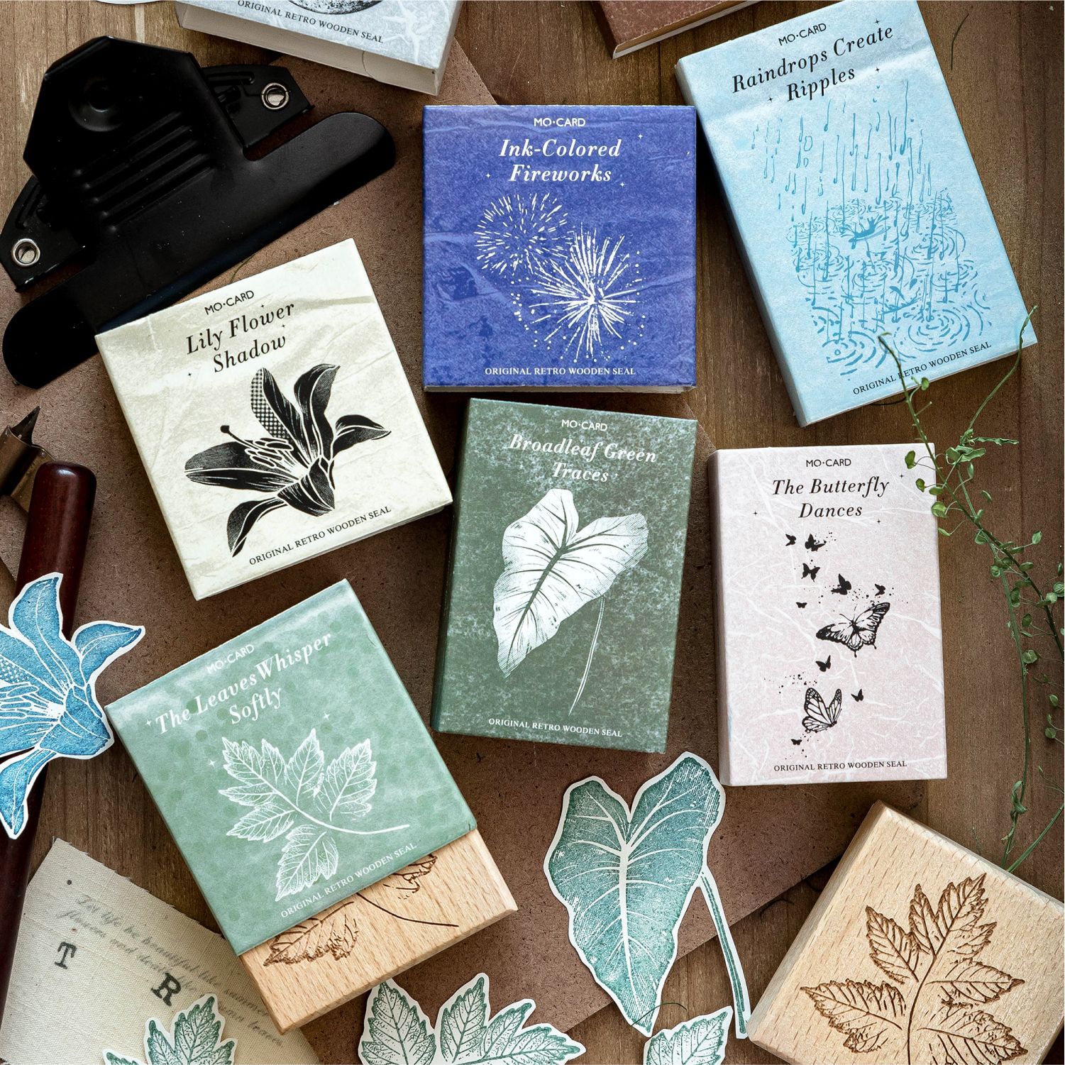 Momo Beech Wood Stamp: Vintage Pattern for Journaling, DIY Daily Base Decoration, Marking and Printing