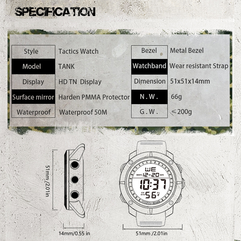 New Military Outdoor Smart Watch Waterproof Electronic