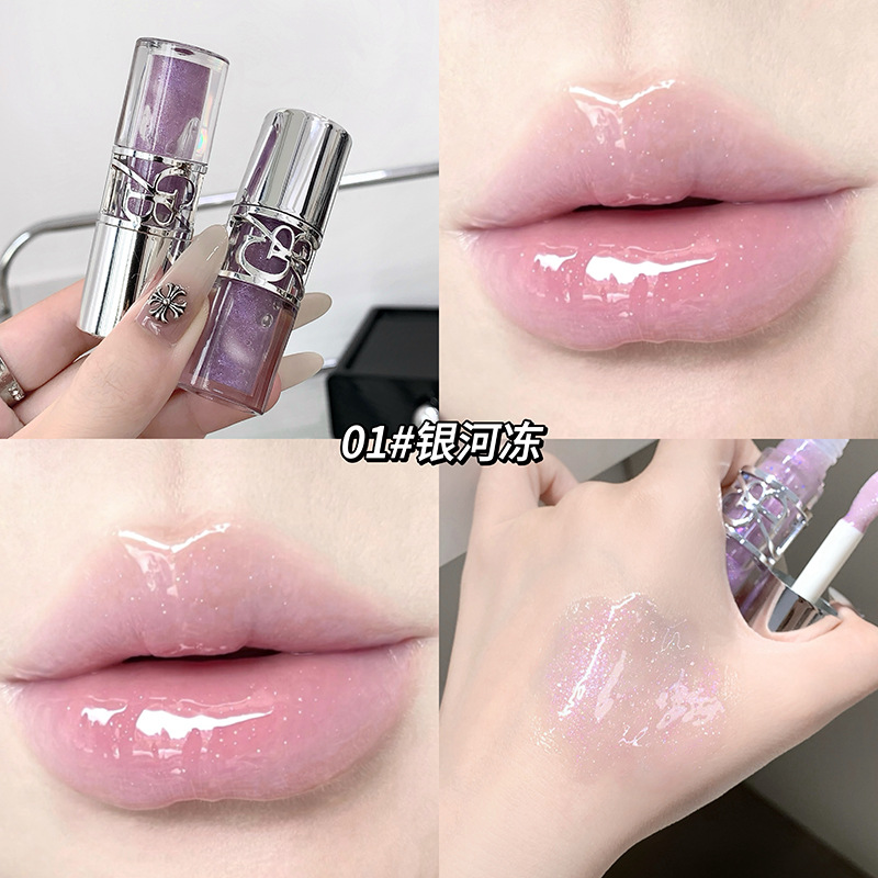 Gege Bear esmalte labial brillante con brillo de agua para cubrir las marcas labial. Esmalte labial transfronterizo brillante con espejo de agua.