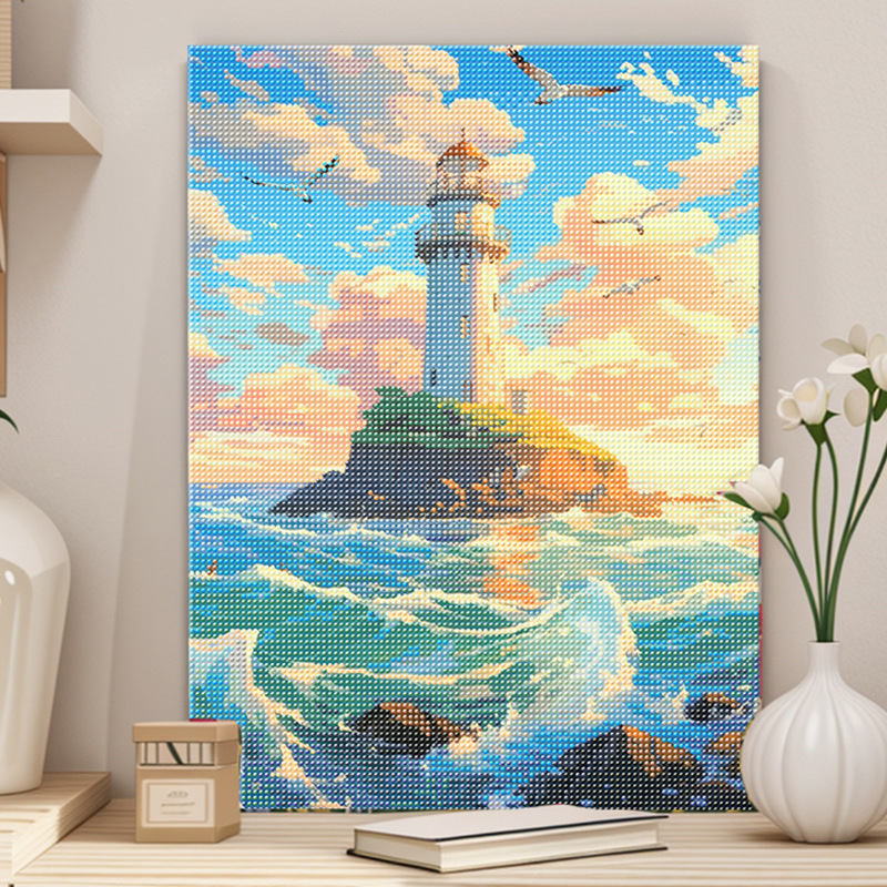 40*50 nueva serie de paisajes de animación transfronteriza pintura de diamantes niños adultos hechos a mano DIY con marco de pintura de diamantes en stock