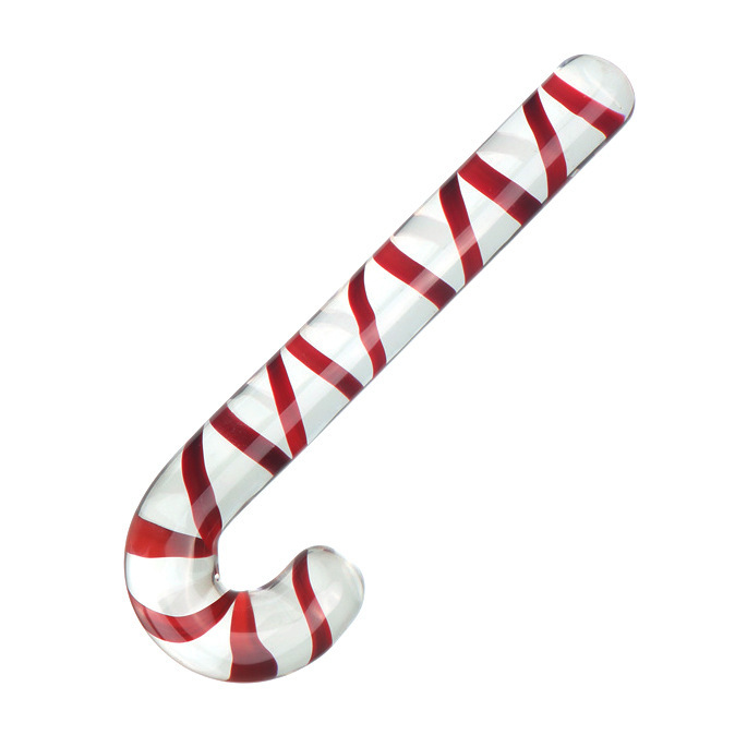 Borosilicate Glass Dual-Use Dildo and Anal Beads, Red, Large Size — detail image 4