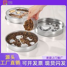 跨境304不锈钢创意猫猫慢食碗 双面用防打翻防滑狗狗便携舔食盘
