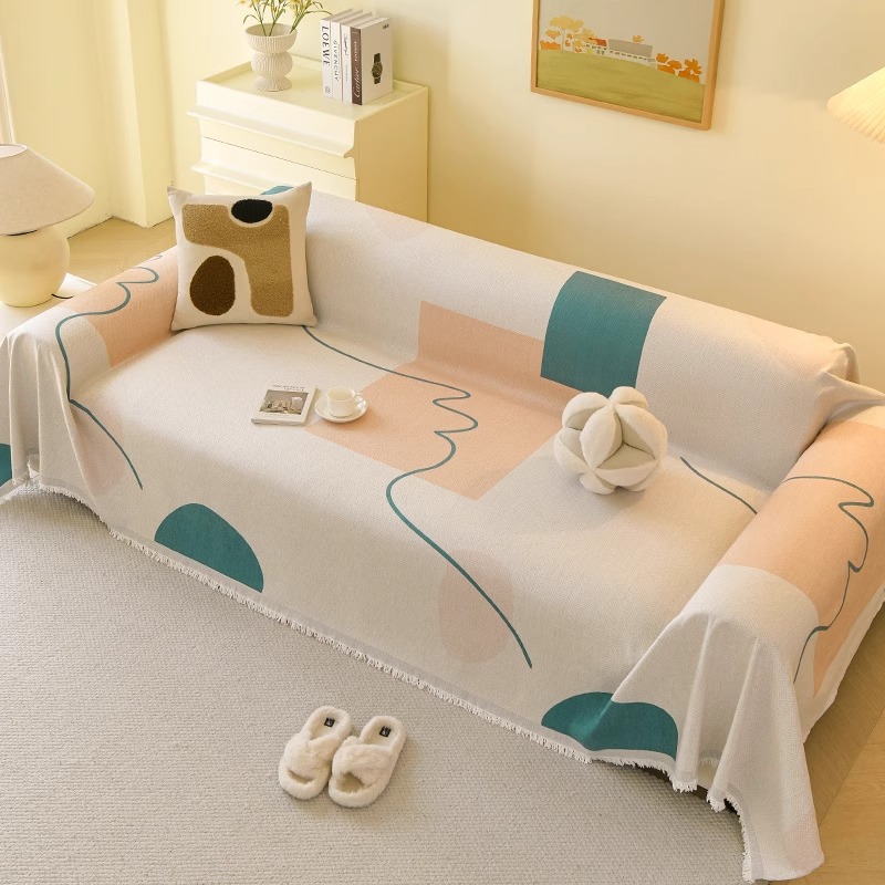 Toalla de tela para sofá de estilo ins Four Seasons Universal 2025 Nuevo conjunto de cubierta completa Cubierta universal Cojín de sofá antideslizante