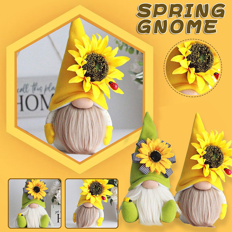 Transfronterizo nuevo Festival de la abeja sin rostro muñeca enano lindo girasol Rudolf suelo fino otoño muñeca decoración lote