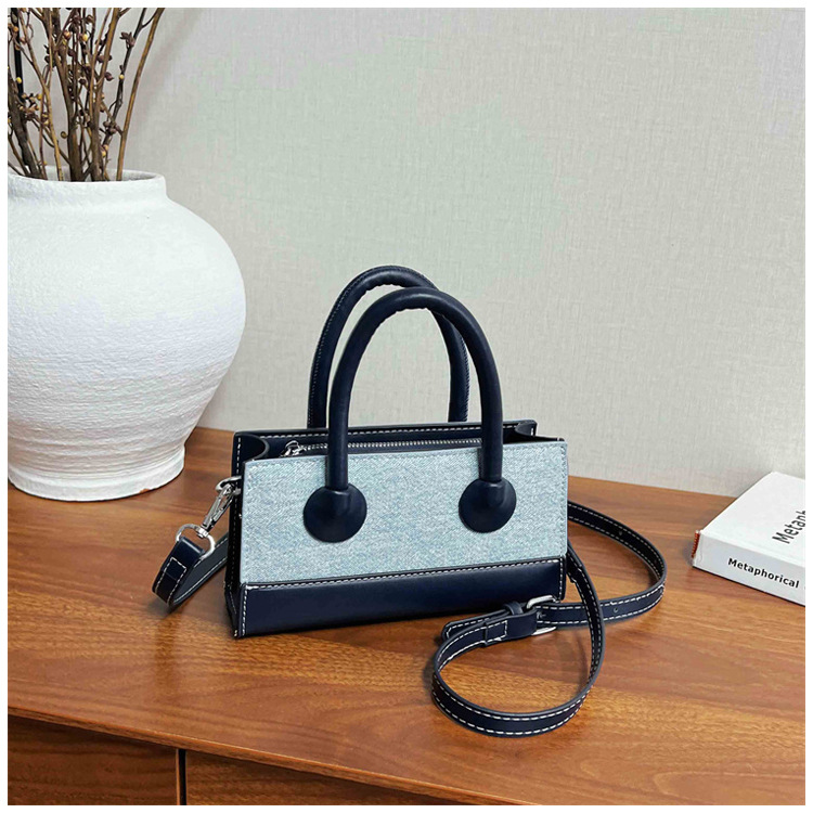 Bolso de mano de alta sensación para mujeres 2026 nuevo color de moda bolso de empalme pequeño bolso de hombro de lujo pequeño bolso image 12