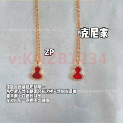 キリンひょうたんネックレス 18K ローズゴールド 赤瑪瑙 ホワイトマザーオブパール Wulu ペンダント 鎖骨チェーン 女性用 バレンタインデー ギフト