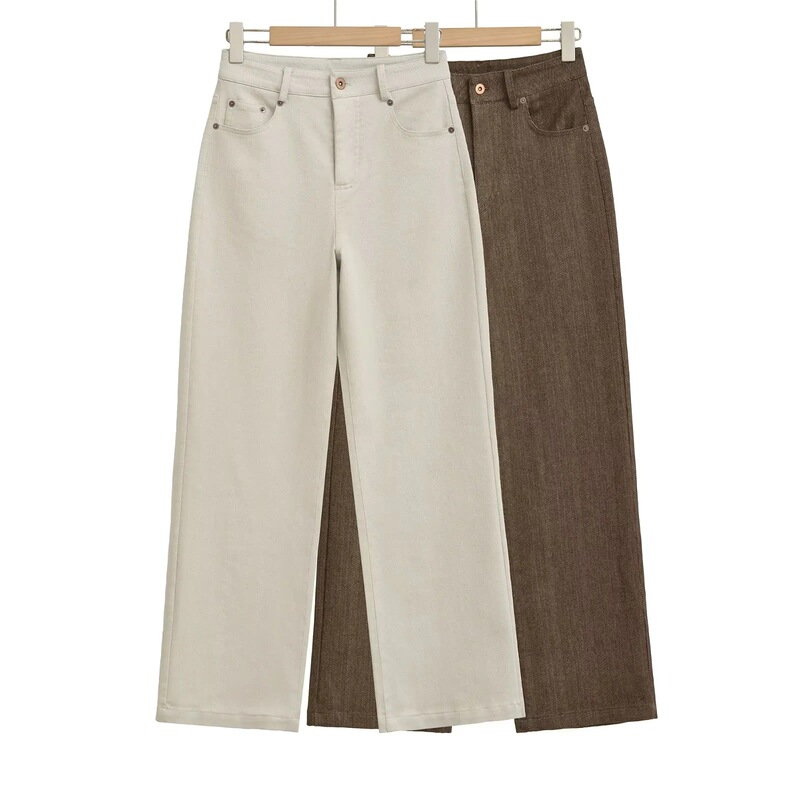 American-Style Spicy Girl High-Waisted Silver Thread Herringbone Jeans for Women, Versatile Loose-Fitting Slimming Casual Straight-Leg Pants for Spring and Autumn American-Style Spicy Girl High-Waisted Silver Thread Herringbone Jeans for Women, Versatile Loose-Fitting Slimming Casual Straight-Leg Pants for Spring and Autumn