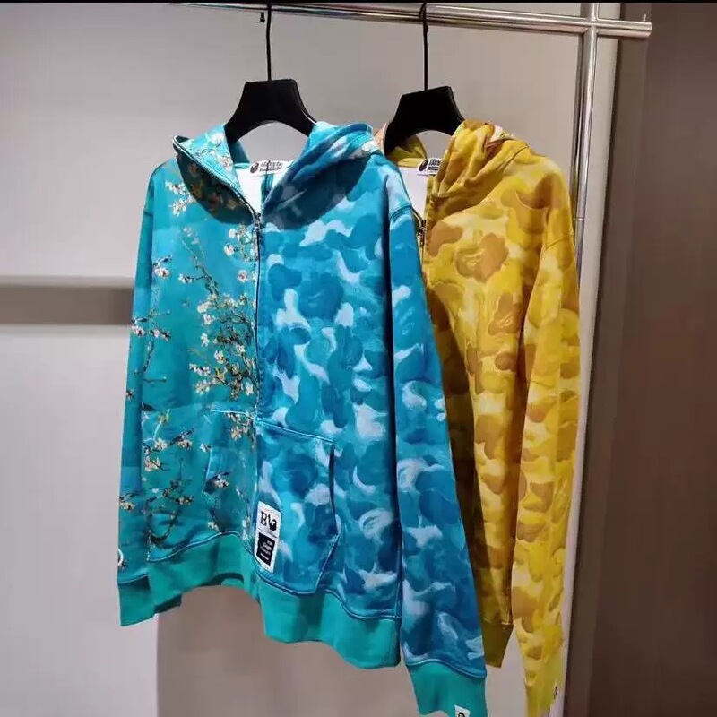 Cross-Border Export Fan Gao Sunflower Sweatshirt Men's Autumn and Winter Velvet Digital Printed Cardigan Zipper Oil Painting Jacket Couple Style