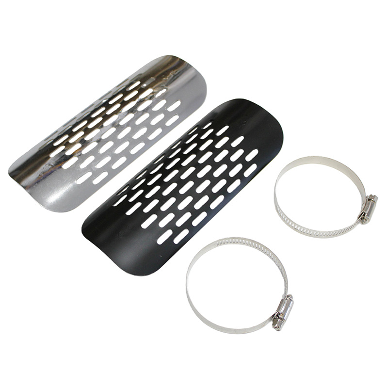 Motorcycle Modified Exhaust Pipe Mesh Hollow Stainless Steel Clamp Decorative Cover
