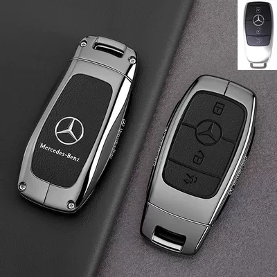 Buckle Bag, Car key bag - leather-texture-mercedes-benz-a-class-style-leather-texture-piano-black-single-case