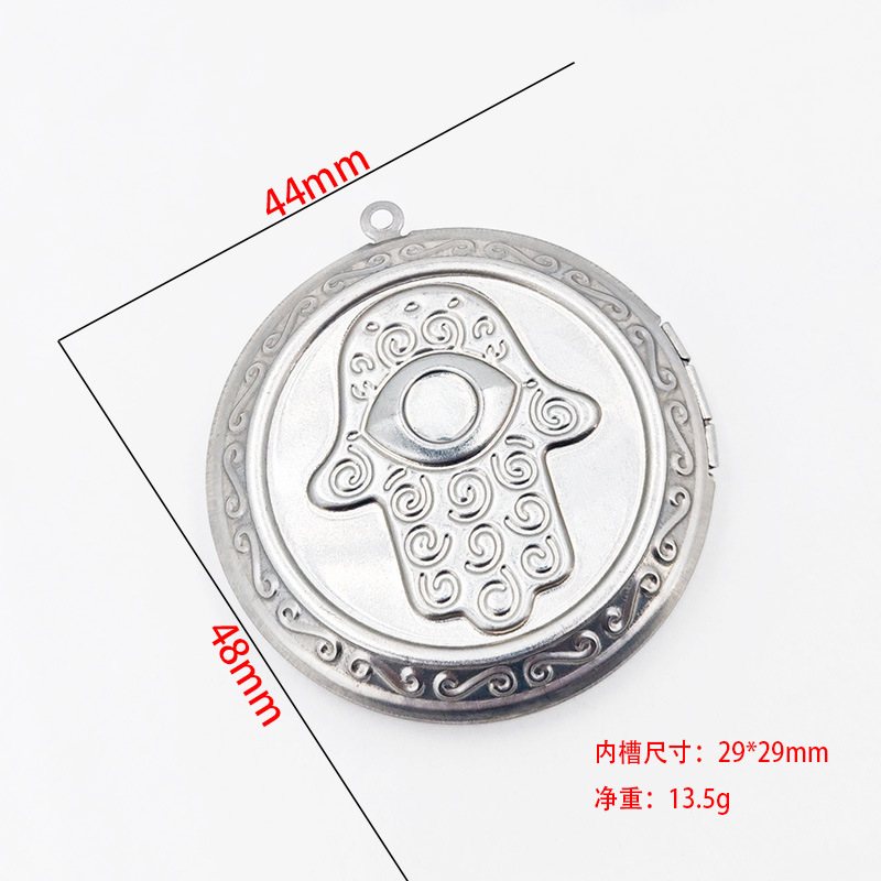 DIYのステンレス鋼の写真の箱の愛の円形の正方形のペンダントのアクセサリーのネックレスの装飾の部品のカップルの写真の箱|undefined
