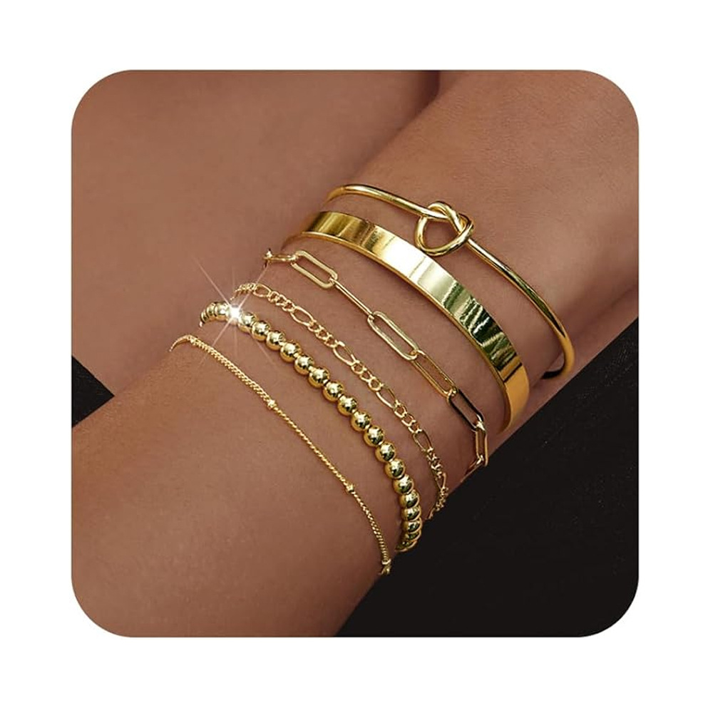 Minimalistische Layering Armbänder Für Damen Stapelbar_voghion.com