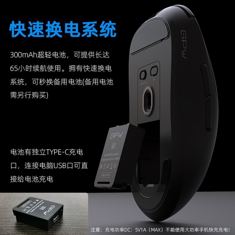 クロスボーダーgp w g 3 eゲームマウス無線三モード軽量化PAW3311コンピュータおなら王gpw3|undefined