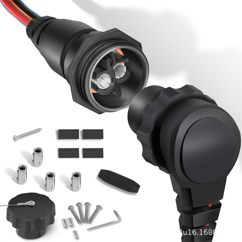 MKR-28 Trolling Motor Plug and Socket Adapter for Minn Kota, Quick-Release Marine Electrical Interface